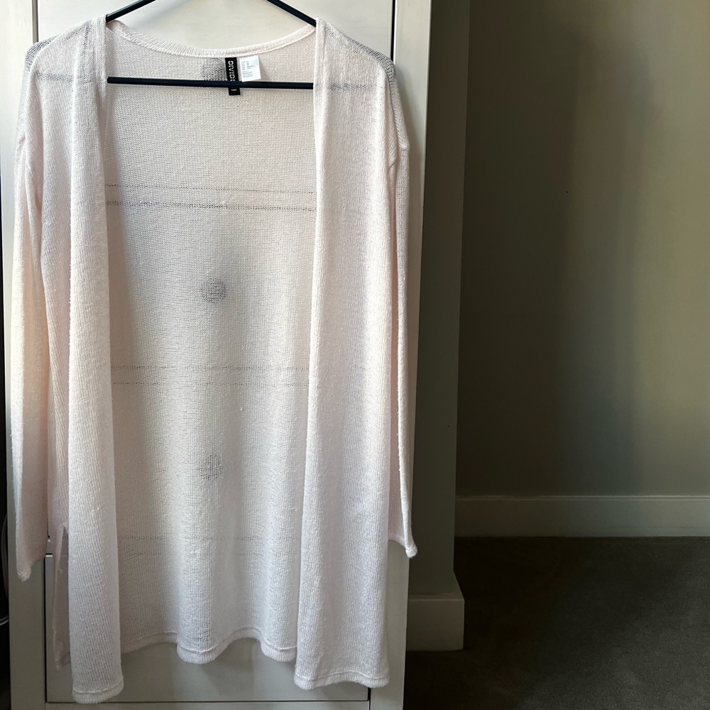 H&M Blush Pink Divided Cardigan - Size XS